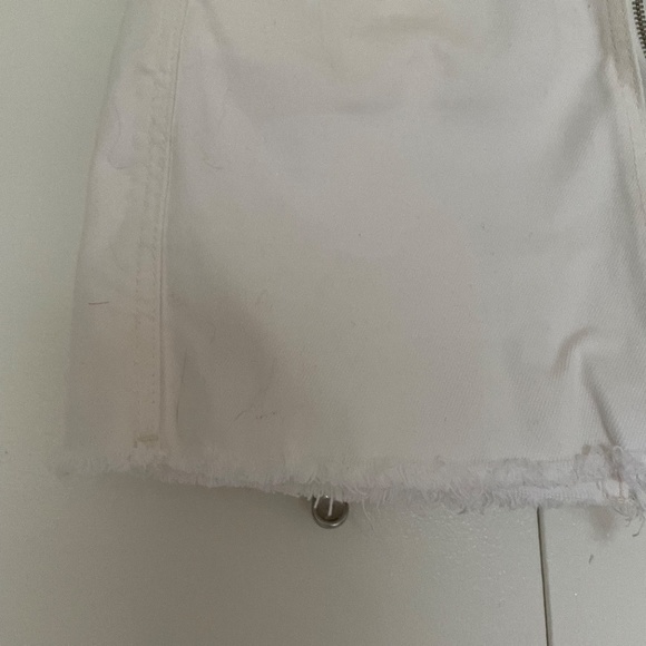 We The Free Zipper White Denim Mini Skirt Size 25 🌻🌼🌻 - Picture 5 of 15